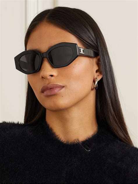 celine cat eye sunglasses in acetate black havana|WOMEN'S LUXURY CAT EYE SUNGLASSES .